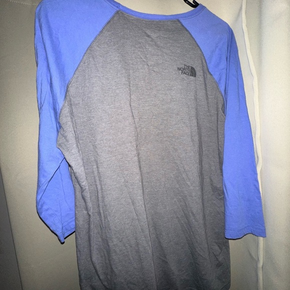 The North Face Gray and Blue Raglan Shirt 3/4 sleeve women’s XXL - Picture 5 of 5